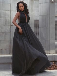 Neckline: V-neckSilhouette: Ball GownBuilt-in Bra: YesSleeve: SleevelessWaist: NaturalBack Style: BacklessHemline/Train: Court Train Elegant V-neck Tulle Dress, V-neck Gown With Sheer Bodice For Party, Sheer V-neck Maxi Dress For Evening, Elegant V-neck Halter Dress For Parties, V-neck Ruffled Party Gown, V-neck Ruffled Gown For Party, Ruffled V-neck Maxi Dress For Gala, Summer Sleeveless Evening Dress With Sheer Bodice, Wedding Sleeveless Tulle Maxi Dress