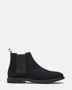 HIGHLINE Black Suede Ankle Chelsea Boot | Men's Boots – Steve Madden Mens Work Shoes, Chelsea Boots Mens, Steve Madden Store, Ankle Boots Men, Apparel Merchandising, Men's Boots, Chelsea Boot, Style Gift, Work Shoes