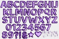 the letters and numbers are made out of purple plastic, with hearts on each side