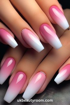 Pink And With Nails, Nail Art In Pink Shades, Nail Art Designs Pictures, Pink And White Birthday Dinner Outfits Group, Pretty Pink Gel Nails, Fall Nail Ombre Ideas, Nails With One Color, Nail Color For Light Skin Tone, Light Colored Nail Ideas