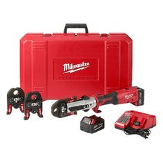 the milwaukee tool kit includes two tools and one carrying case, including an electric driller