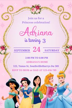 the princess birthday party is going on