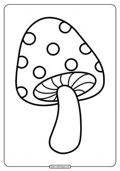 a black and white mushroom with dots on it