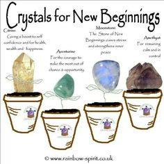 Crystals for new beginnings Crystals For New Beginnings, Higher Consciousness, Les Chakras, Crystal Magic