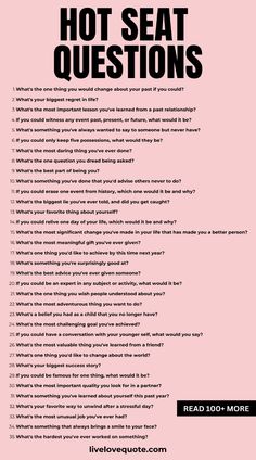 Here is an ultimate list of deep and fun questions to get to know someone. This list is perfect if you've been looking for, hot seat questions for friends spicy, hot seat questions for couples, fun conversation starters for couples, deep questions to ask friends, get to know each other questions, random questions to ask a guy, emotional intimacy, and simple questions to know someone better. I've included over 150 questions to ask someone. I hope you enjoy! Get To Know Me Questions Instagram, Spicy Convo Starters, Random Questions To Get To Know Someone, Questions To Ask Sister, How To Ask Good Questions, Spicy Questions To Ask Your Best Friend, Question To Ask Friends, Hot Seat Questions For Friends, Q And A Questions Youtube Ask Me