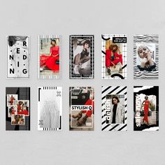 the collage is made up of many different photos and text, all in black and white