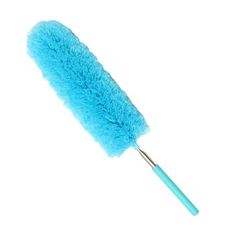 a blue duster on a white background