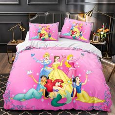 Princess Snow White Cinderella Belle Bedding Set Duvet Cover Sets - EBuycos Harry Potter Curtains, Bedding Pattern, Baby Cosplay, Princess Snow White, Disney Princess Snow White, Perfect Bedding, Boy's Bedroom, Restful Sleep, Shopify Theme