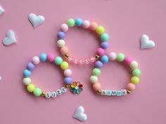 Personalized Rainbow Color Kids Bracelet with Colorful Beads and flower Charm Our Personalized Rainbow Color Kids Bracelet, a delightful accessory that adds a splash of colour and fun to any outfit. Made with vibrant acrylic beads, this bracelet is designed to bring joy and style to your child's day. Diameter of the beads: 10 mm ✨ Three Fun Variations to Choose From: ✨ Rainbow Flower Charm: Featuring a charming rainbow-colored flower, this bracelet is perfect for the little ones who love all thi Playful Pink Charm Bracelet For Birthday, Playful Birthday Bracelets With Letter Beads, Playful Letter Beads Bracelets For Birthday, Playful Beaded Charm Bracelet For Birthday, Cute Friendship Bracelets With Round Beads For Birthday, Cute Friendship Bracelets For Birthday, Cute Friendship Bracelets With Round Beads For Birthdays, Cute Friendship Bracelets For Birthdays, Playful Pink Name Bracelet As Gift