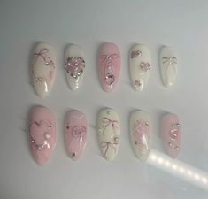 Painted Acrylic Nails, Vintage Ballet, Art Deco Nails, Drip Nails, Beige Nails, Pastel Nails, Cuticle Pusher, Xmas Nails