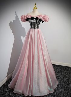 Pink Sequin Ball Gown For Prom, Pink Sequined Prom Ball Gown, Elegant Evening Dress With Fitted Bodice And Glitter Tulle, Pink Glitter Tulle Ball Gown For Prom, Elegant Prom Gown In Glitter Tulle, Elegant Sweetheart Neckline Evening Dress In Glitter Tulle, Elegant Evening Dress With Sweetheart Neckline In Glitter Tulle, Elegant Glitter Tulle Evening Dress For Formal Events, Elegant Evening Dress In Glitter Tulle For Formal Events