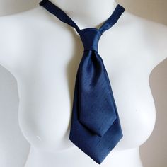 Navy blue shantung ladies adult necktie. Pre-tied with an adjustable neckband, measures approximately 10 inches long and 4 inches at its widest. Shantung has a nubby texture similar to silk dupioni, but with a little sheen and luster. Necktie For Women, Make A Bow Tie, Floral Necktie, Silk Dupioni, Pearl Beach, Extra Fabric, Light Orange, Necktie, Black Cotton