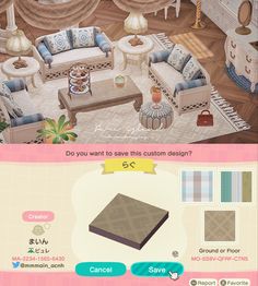 the living room is decorated in pastel colors and has been designed to look like a dollhouse