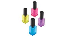 Nail the party favors with these highlighters that look like mini bottles of nail polish! The clear plastic bottle comes in four different shades, with a black cap. All of the fun, none of the messy clean-up! Nail Polish Highlighter Set, 8pc product details: 8 highlighters per package. 2 of each color: pink, purple, blue, yellow. 0.9in x 2.7in. | Nail Polish Highlighter Set (8 ct) | Party City Highlighter Set, Pink Purple Blue, Mini Bottles, Black Cap, Plastic Bottle, Party City, Clear Plastic, Plastic Bottles, Clean Up