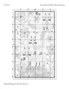 the cross stitch pattern is shown in black and white