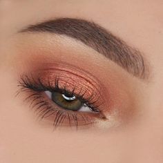 Makeup Hooded Eyes, Makeup Ulzzang, Bronze Eye Makeup, Orange Eyeshadow, Mascara Tips