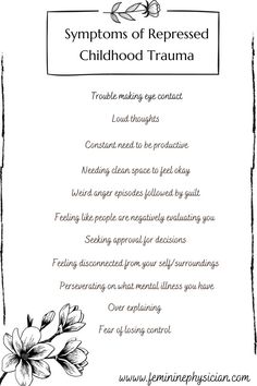 Symptoms of unhealed childhood trauma Feeling Disconnected, Health Heal, Counseling Resources, Mental Health Matters, Self Care Activities, Coping Skills