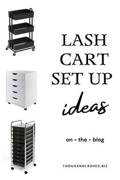 Lash Tech Trolley Set Up, Lash Extensions Storage Ideas, Lash Supply Organization, Lash Room Essentials, Eyelash Extensions Organization, Lash Tech Organization Ideas, Lash Tech Supplies Checklist, Lash Room Storage Ideas, Lash Trolley Set Up