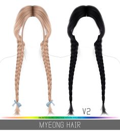 two different types of braids for long hair