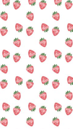 strawberrys with green leaves on a white background