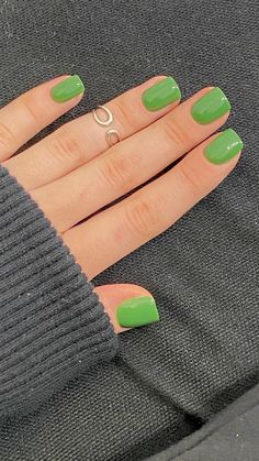 Green Gel Nails Short, Shoe Nails, Cute Acrylic Nail Designs, Get Nails, Pastel Nails, Healthy Nails