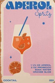 an advertisement for aperoli spirits with orange slices and garnishes on it