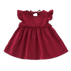 New Boutique Baby/Toddler Burgundy Flutter Sleeve Fall Dress With Tie Back, Lightweight Material Perfect For Fall Layering! Toddler Dresses For Fall, Toddler Burgandy Dress, Fall Toddler Dress For Christmas, Toddler Dress For Fall Wedding, Thanksgiving Dresses For Kids, Toddler Fall Dress Pattern, Toddler Dress Sleeves, Girls Ruffle Dress, Girls Summer Dress