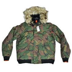 Polo Ralph Lauren Mens Large Down Fill Camo $498 Hood Puffer Parka Bomber Jacket Free and Fast Shipping!! ITEM(S) EXACTLY AS SHOWN IN THE PICTURES. PLEASE SEE ALL PICTURES FOR FULL ITEM CONDITION AND DETAILS Measurements: Chest: 26 in Length: 27 in Sleeve: 36 in The item you see is the EXACT item you are purchasing. Please see pictures for an accurate description of the item and condition. If you have any questions about the included pictures, please fee free to reach out and we will answer them Urban Camouflage Outerwear With Adjustable Hood, Military Style Outdoor Outerwear With Padded Collar, Urban Camouflage Hooded Outerwear, Camouflage Outerwear For Winter Streetwear, Military Outerwear With Padded Collar For Outdoor, Military Style Padded Collar Outerwear For Outdoor, Urban Camouflage Outerwear For Winter, Military Style Outerwear With Padded Collar For Outdoor, Urban Camouflage Winter Outerwear