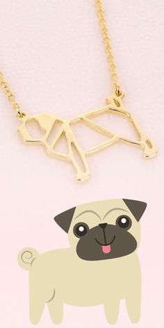 Absolutely adorbs pug necklace #dog #dogs #pug #pugs #doglover #puppy #puppies #cute #geometric #minimal #minimalist #gold #silver #necklace #jewelry Pinterest Friends, Puppies Cute, Paper Quilling Jewelry, Quilling Jewelry, Botanical Earrings, Paper Earrings