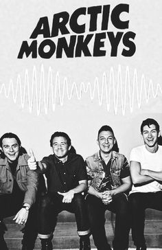 the arctic monkeys are posing for a photo