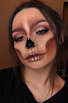 Glam Skull, Spooky Makeup, Halloween 23