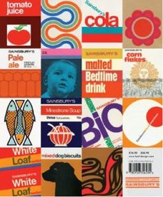 an advertisement for the coca cola company with many different types of logos and colors on it