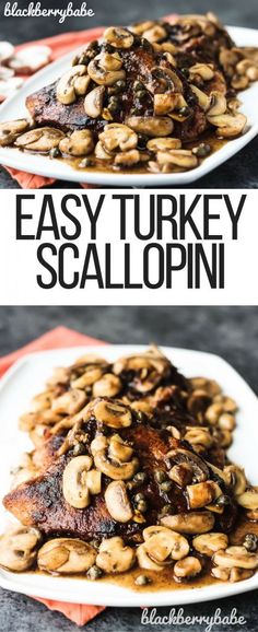 this easy turkey scallopini recipe is the perfect side dish for thanksgiving dinner