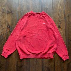 Vintage 1990s Nike Mini Swoosh Logo Crewneck Sweatshirt / size XL Pit to Pit:      27" Length:      27" Sleeve:      31" Please check the measurements before purchasing  -------------------------------- ⚠️ Please Note: All of our items are vintage. Please note that with vintage clothing, items may show some signs of wear. We do our best to include as much information about the items condition as possible. Please look carefully through the photos and feel free to reach out to us if you would like Vintage Nike Sweatshirt, Rare Clothing, Logo Vintage, Nike Sweatshirts, Girl Sweatshirts, Vintage Nike, Fast Fashion, Sweat Shirt, Crew Neck Sweatshirt