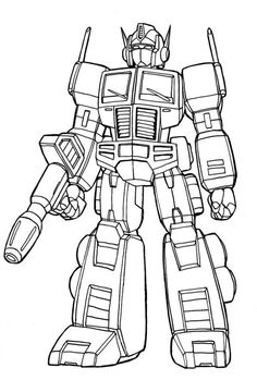 an image of a coloring page for the transformrs