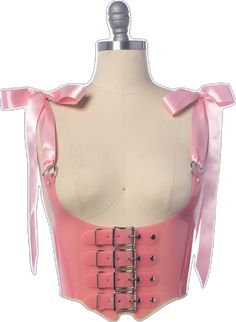 Pink Corset For Cosplay, Punk Style Party Corset With Straps, Gothic Corset Belt With Straps For Party, Pink Party Corset With Adjustable Straps, Pink Party Corset With Straps, Party Corset With Tie Straps, Pink Rococo, Buckle Corset, 90s Goth