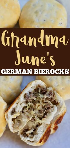 grandma june's german burgers with text overlay