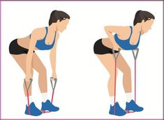 a woman is doing an exercise with crutches on her legs and holding the handles