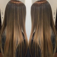 Brown Hair Light Ends, Lighter Brown Hair, Caramel Ombre Hair, Natural Ombre, Hair Streaks, Honey Hair