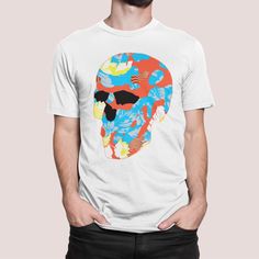 Sugar Skull Men's T-shirt, Skull Print Mens Tshirt, Abstract Sugar Skull Art Shirt, Skull Graphic Tee Gift For Him, Gothic Skull Shirt Gift----------------------------------------------------------------Very comfortable with great fit and last a very long time even after many washes.The shirts are produced using the highest quality materials that will not fade, not crack in the wash.Premium quality preshrunk 100% Cotton T-shirt.----------------------------------------------------------------All Casual Skull Print T-shirt For Streetwear, Casual Skull Custom Print T-shirt, Multicolor Crew Neck T-shirt With Skull Print, Alternative Skull Graphic Print T-shirt, Cotton T-shirt With Skull Print, Skull Graphic, Skull Shirt, Art Shirt, Skull Shirts