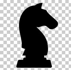 a black and white chess piece on a transparent background