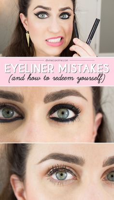 The five eyeliner mistakes you probably didn't know you're making. Common Makeup Mistakes, Makeup Mistakes, Makati, Eye Make, Love Makeup, All Things Beauty, Hair Skin