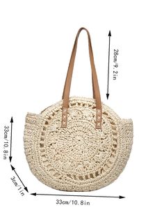 Bag For Love - Straw Circle Bag - Women Tote Bags Product Description Style Vacation Color Beige Quantity 1 piece Strap Type Double Handle Pattern Type Plain Bag Size Medium Type Straw Bag Material Paper Size Chart INCH CM Size Bag Width Bag Height Bag Length one-size 1.2 13 13 Size Bag Width Bag Height Bag Length one-size 3 33 33 Similar Products h2 { text-align: center; } .red-box { width: 100%; display: flex; flex-direction: row; flex-wrap: wrap; justify-content: center; } .red-box > div { wi Large Beige Satchel Bag, Beige Large Satchel Bag, Eco-friendly White Shoulder Bag With Large Capacity, Large Beige Satchel With Large Capacity, Eco-friendly Large Capacity White Shoulder Bag, White Eco-friendly Bag With Large Capacity, White Large Capacity Eco-friendly Bag, Eco-friendly Large Capacity White Bag, Large Bags With Braided Handles For Daily Use