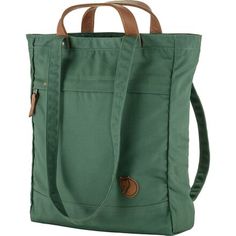 Hiking down a sunlit path, exploring your favorite zoo, or picnicking at the beach, the Fjallraven Totepack No. 1 can be taken pretty much anywhere. The shoulder straps carry tote-style but can also be converted into a backpack for easy trail travel, and the super-durable G-l000 waxed canvas protects your stuff from inclement weather. There's plenty of room for hiking essentials or a beach blanket and lunch, and zippered pockets keep your phone and wallet tucked away safe and sound. Practical Bags With Adjustable Straps For Outdoor, Practical Outdoor Bags With Adjustable Straps, Standard Backpack With Adjustable Straps For Hiking, Standard Backpack With Adjustable Strap For Camping, Standard Hiking Backpack With Adjustable Straps, Green Outdoor Bag With Adjustable Strap, Casual Canvas Hiking Bag, Adjustable Straps Backpack For Hiking, Green Bag With Adjustable Strap For Outdoor Activities