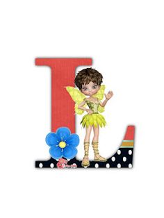 the letter i is for tinkerbell with a fairy on it's back