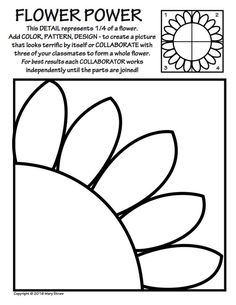 a flower is shown in the center of this coloring page, with text below it