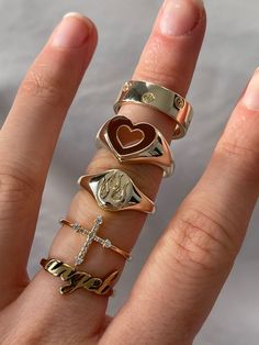 Different Rings, Rings Aesthetic, Nail Jewelry, Cute Rings, Hand Jewelry, Girly Jewelry