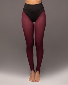 Sheer Leggings, Fashion Activewear, Lycra Leggings, Stirrup Leggings, Burgundy Leggings, Golf Dresses, Skirts And Dresses, Legging Outfits, Activewear Brands