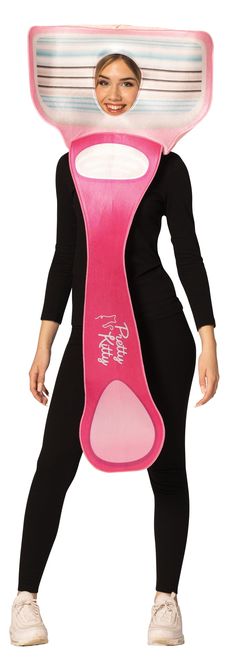 a woman wearing a pink surfboard costume