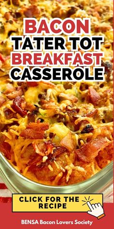 bacon tater tot breakfast casserole recipe